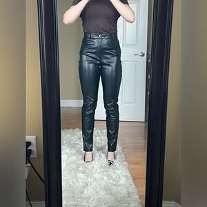 ⚡️NWT⚡️ Dynamite Clothing Black Faux Leather Straight Leg Pants